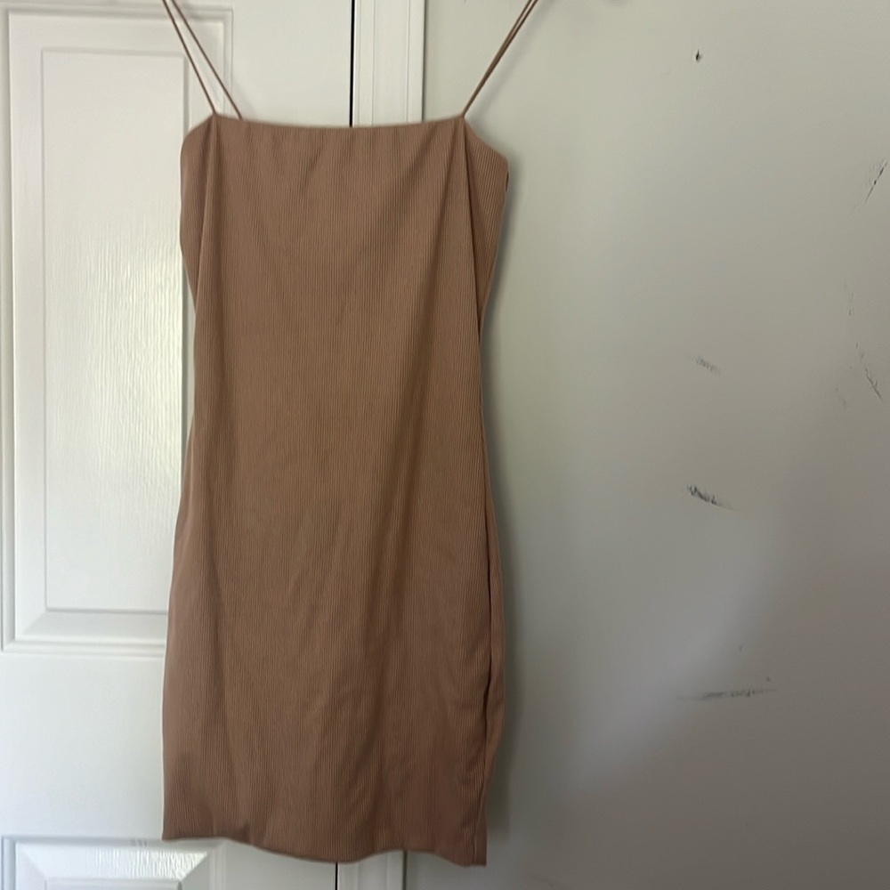 Mini tan dress